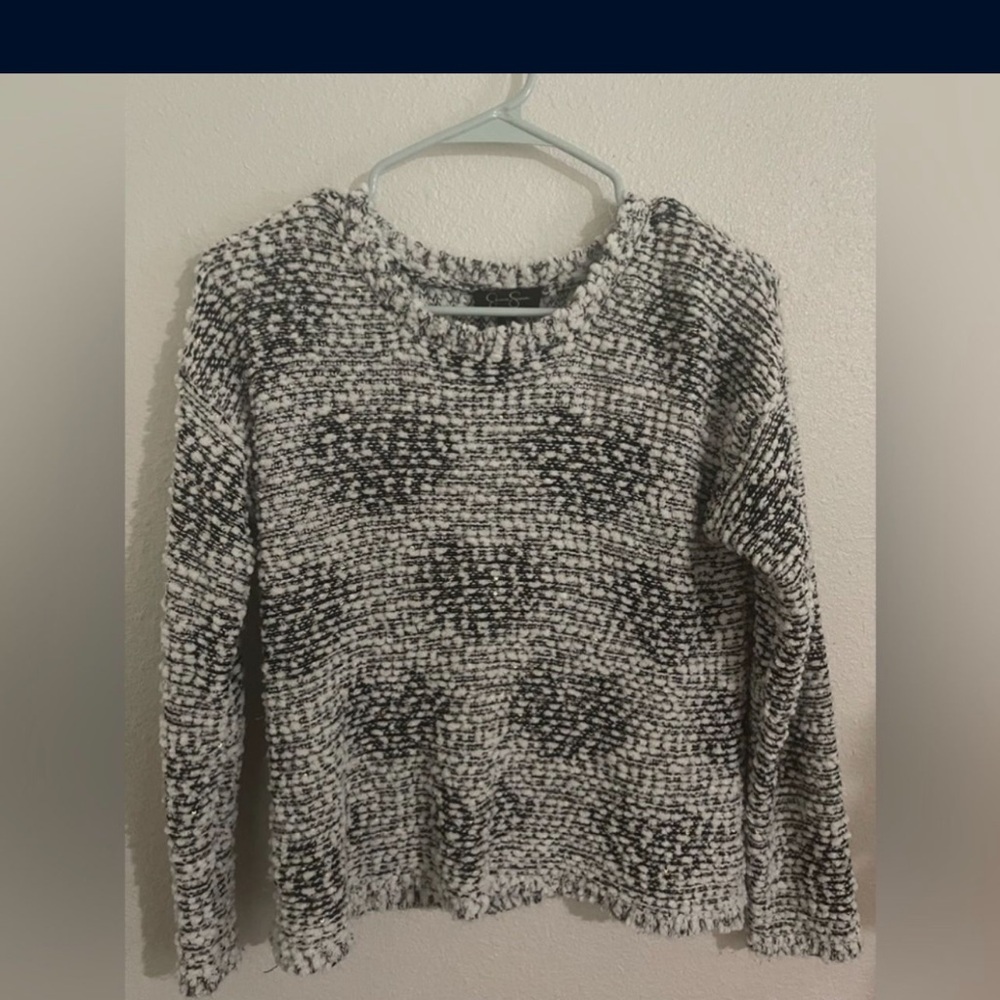 Girls Black and White Sweater